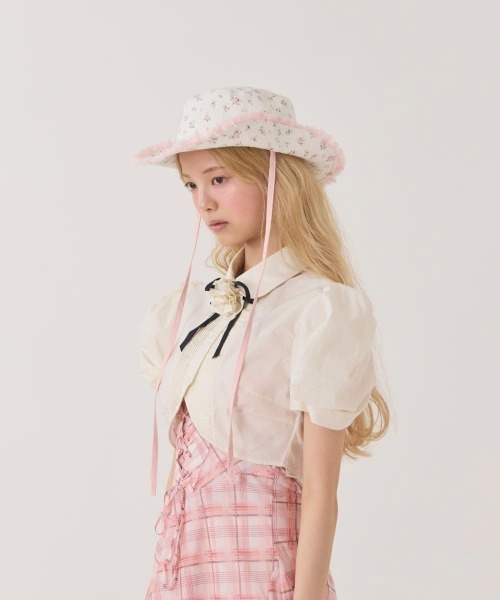 kaorinomori(カオリノモリ)の「kaorinomori プラーハット ロア / カオリノモリ(ハット・レディース・ブラック/ライトブルー/ホワイト・M/57.5cm)」の6枚目の写真