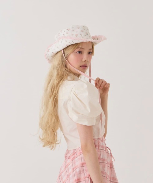 kaorinomori(カオリノモリ)の「kaorinomori プラーハット ロア / カオリノモリ(ハット・レディース・ブラック/ライトブルー/ホワイト・M/57.5cm)」の8枚目の写真