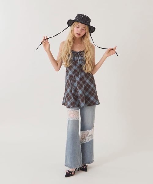 kaorinomori(カオリノモリ)の「kaorinomori プラーハット ロア / カオリノモリ(ハット・レディース・ブラック/ライトブルー/ホワイト・M/57.5cm)」の21枚目の写真