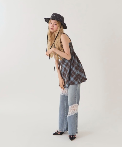 kaorinomori(カオリノモリ)の「kaorinomori プラーハット ロア / カオリノモリ(ハット・レディース・ブラック/ライトブルー/ホワイト・M/57.5cm)」の22枚目の写真