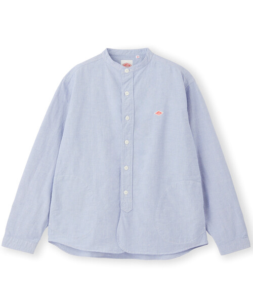 DANTON(ダントン)の「Men's Oxford Band Collar Shirt(シャツ/ブラウス・メンズ・ホワイト/ブルー・44/40/38/42)」の1枚目の写真