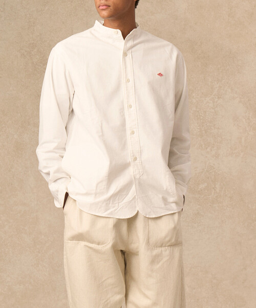 DANTON(ダントン)の「Men's Oxford Band Collar Shirt(シャツ/ブラウス・メンズ・ホワイト/ブルー・44/40/38/42)」の13枚目の写真