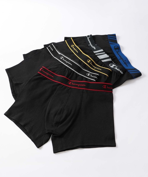 5枚セット】Champion Cotton Stretch Trunk 抗菌防臭 前閉じ ボクサー
