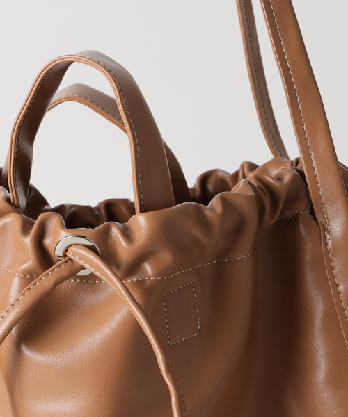 EDIT. FOR LULU（エディットフォールル）の「【HVISK/ヴィスク】brown big bag（クラッチバッグ・レディース・ブラウン・FREE）」の8枚目の写真