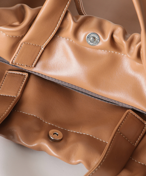 EDIT. FOR LULU（エディットフォールル）の「【HVISK/ヴィスク】brown big bag（クラッチバッグ・レディース・ブラウン・FREE）」の11枚目の写真