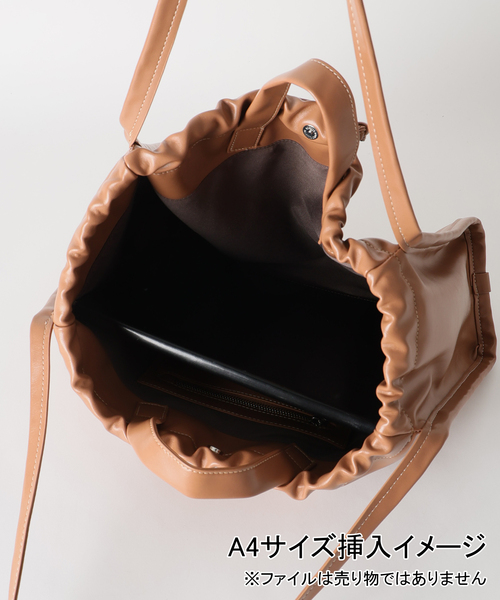 EDIT. FOR LULU（エディットフォールル）の「【HVISK/ヴィスク】brown big bag（クラッチバッグ・レディース・ブラウン・FREE）」の15枚目の写真