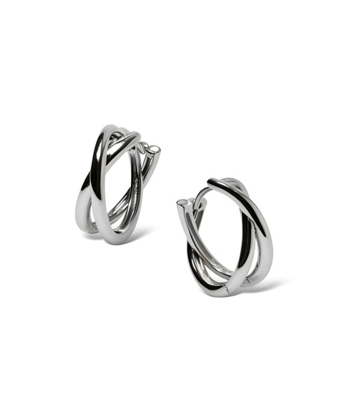 Lyvi(ライビィ)の「Layered Arc Hoop Pierce / 金属アレルギー対応(ピアス(両耳用)・レディース・シルバー/ゴールド・FREE)」の1枚目の写真