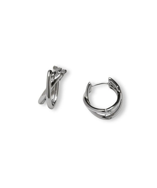 Lyvi(ライビィ)の「Layered Arc Hoop Pierce / 金属アレルギー対応(ピアス(両耳用)・レディース・シルバー/ゴールド・FREE)」の9枚目の写真