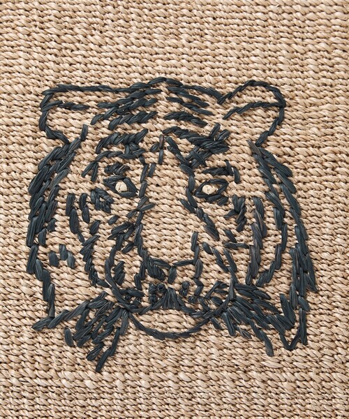 The Bagmati（ザバグマティ）の「【BAGMATI】ANIMAL BAG アニマル刺繍 かご トート バッグ（トートバッグ・レディース・ベージュ/ブラック・フリー）」の8枚目の写真