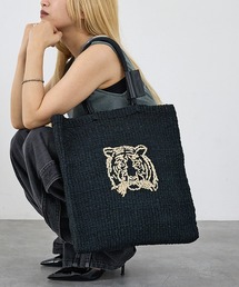The Bagmati（ザバグマティ）の「【BAGMATI】ANIMAL BAG アニマル刺繍 かご トート バッグ（トートバッグ）」