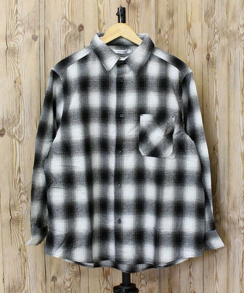 TopIsm(トップイズム)の「ネル起毛長袖チェックシャツ(シャツ/ブラウス・メンズ・ブラック系その他/ホワイト/レッド/グリーン/マスタード/ネイビー/ブラック・M/L/LL)」の13枚目の写真