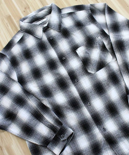 TopIsm(トップイズム)の「ネル起毛長袖チェックシャツ(シャツ/ブラウス・メンズ・ブラック系その他/ホワイト/レッド/グリーン/マスタード/ネイビー/ブラック・M/L/LL)」の15枚目の写真