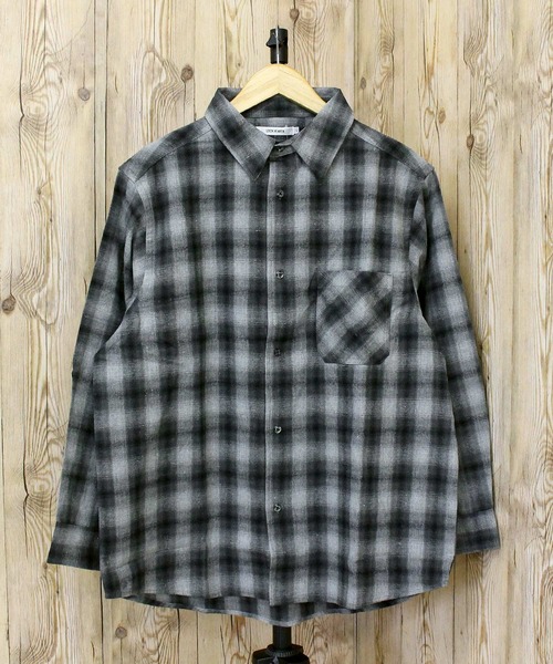 TopIsm(トップイズム)の「ネル起毛長袖チェックシャツ(シャツ/ブラウス・メンズ・ブラック系その他/ホワイト/レッド/グリーン/マスタード/ネイビー/ブラック・M/L/LL)」の17枚目の写真