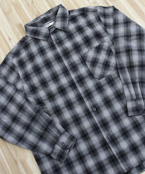 TopIsm(トップイズム)の「ネル起毛長袖チェックシャツ(シャツ/ブラウス・メンズ・ブラック系その他/ホワイト/レッド/グリーン/マスタード/ネイビー/ブラック・M/L/LL)」の19枚目の写真