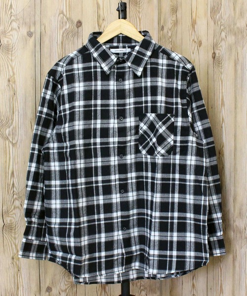 TopIsm(トップイズム)の「ネル起毛長袖チェックシャツ(シャツ/ブラウス・メンズ・ブラック系その他/ホワイト/レッド/グリーン/マスタード/ネイビー/ブラック・M/L/LL)」の21枚目の写真