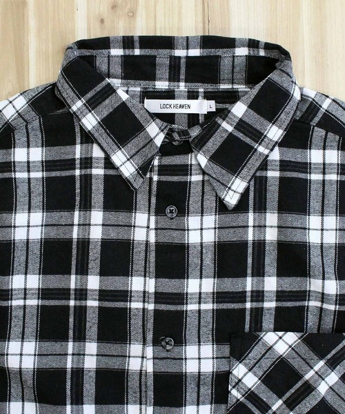 TopIsm(トップイズム)の「ネル起毛長袖チェックシャツ(シャツ/ブラウス・メンズ・ブラック系その他/ホワイト/レッド/グリーン/マスタード/ネイビー/ブラック・M/L/LL)」の8枚目の写真