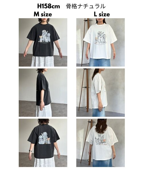 CPCM(シーピーシーエム)の「※品番変更 古着ライクアニマルT(Tシャツ/カットソー・レディース・ブラック/ホワイト系その他/ホワイト/ネイビー・MEDIUM/LARGE)」の5枚目の写真