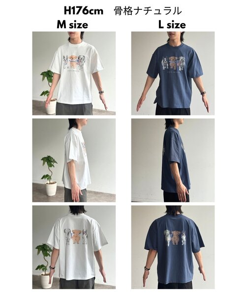 CPCM(シーピーシーエム)の「※品番変更 古着ライクアニマルT(Tシャツ/カットソー・レディース・ブラック/ホワイト系その他/ホワイト/ネイビー・MEDIUM/LARGE)」の7枚目の写真