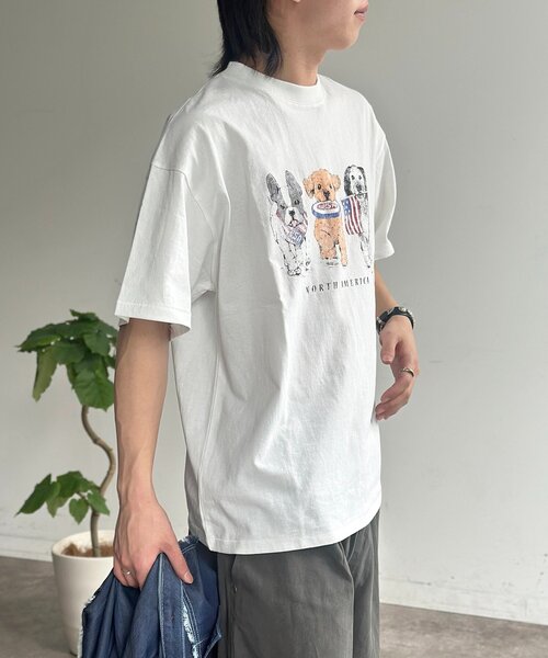 CPCM(シーピーシーエム)の「※品番変更 古着ライクアニマルT(Tシャツ/カットソー・レディース・ブラック/ホワイト系その他/ホワイト/ネイビー・MEDIUM/LARGE)」の11枚目の写真
