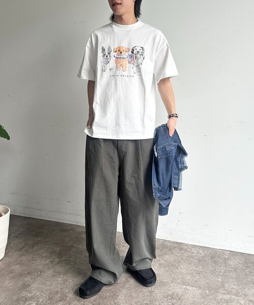 CPCM(シーピーシーエム)の「※品番変更 古着ライクアニマルT(Tシャツ/カットソー・レディース・ブラック/ホワイト系その他/ホワイト/ネイビー・MEDIUM/LARGE)」の12枚目の写真