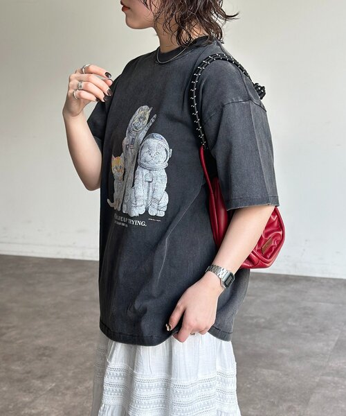 CPCM(シーピーシーエム)の「※品番変更 古着ライクアニマルT(Tシャツ/カットソー・レディース・ブラック/ホワイト系その他/ホワイト/ネイビー・MEDIUM/LARGE)」の13枚目の写真