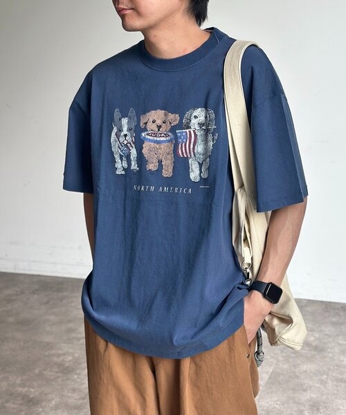 CPCM(シーピーシーエム)の「※品番変更 古着ライクアニマルT(Tシャツ/カットソー・レディース・ブラック/ホワイト系その他/ホワイト/ネイビー・MEDIUM/LARGE)」の17枚目の写真