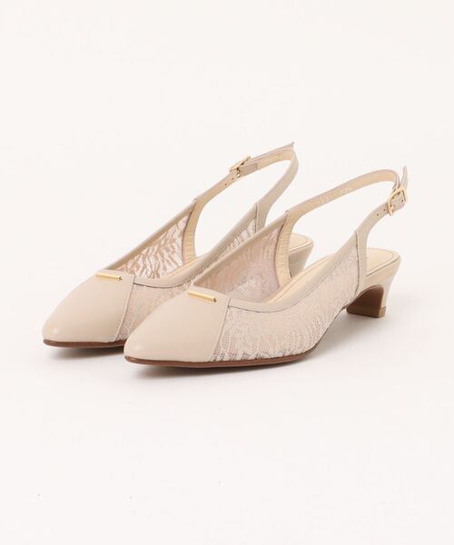 MACKINTOSH LONDON（マッキントッシュ ロンドン）の「バックストラップチュールパンプス（パンプス・レディース・ベージュ/ブラック/ブルー・23.5cm/23.0cm/24.5cm/24.0cm/22.5cm）」の2枚目の写真