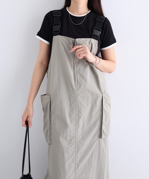 ANME（アンメ）の「接触冷感/UVカット(UPF50＋)/撥水加工ナイロンワンピース（ワンピース・レディース・グレー/ブラウン/ネイビー/ライトカーキ/ブラック/チャコールグレー・M/L）」の3枚目の写真
