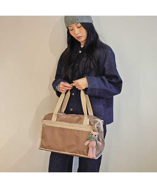 HIGHLOOP（ハイループ）の「ボストンウィークエンダーバッグミディアム（ボストンバッグ・レディース・ネイビー/ベージュ/ブラック/アッシュグレー/キャメル/チョコ・FREE）」の5枚目の写真