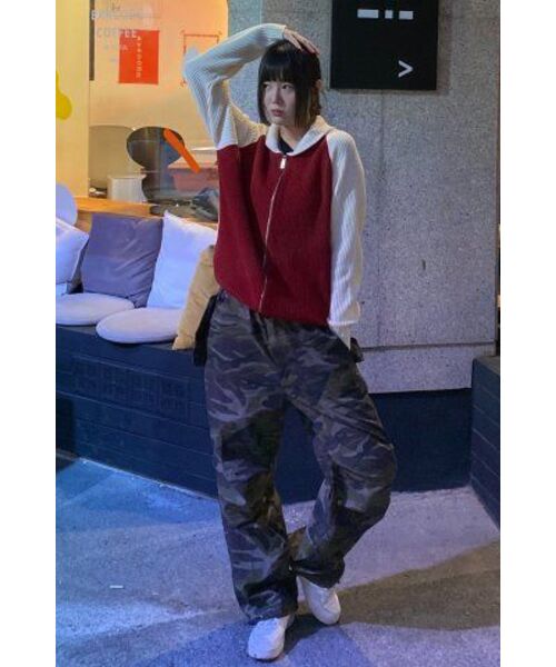 BLOND9（ブロンドナイン）の「ショールカラー レグラン ニットジップアップ_ディープレッド（ニット/セーター・レディース・その他・LARGE/X-LARGE）」の7枚目の写真