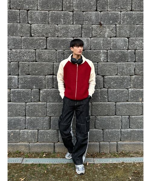 BLOND9（ブロンドナイン）の「ショールカラー レグラン ニットジップアップ_ディープレッド（ニット/セーター・レディース・その他・LARGE/X-LARGE）」の8枚目の写真