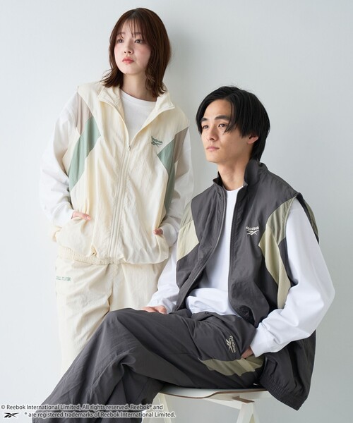 coen（コーエン）の「Reebok（リーボック）別注トラックベスト（その他アウター・メンズ・オフホワイト/ダークグレー/ベージュ・M/L/XL）」の16枚目の写真