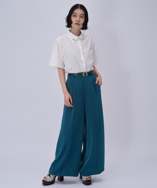 HARE（ハレ）の「2WAYトロミワイドパンツ(HARE)（その他パンツ・レディース・ブラック/グリーン/チェック・FREE）」の8枚目の写真