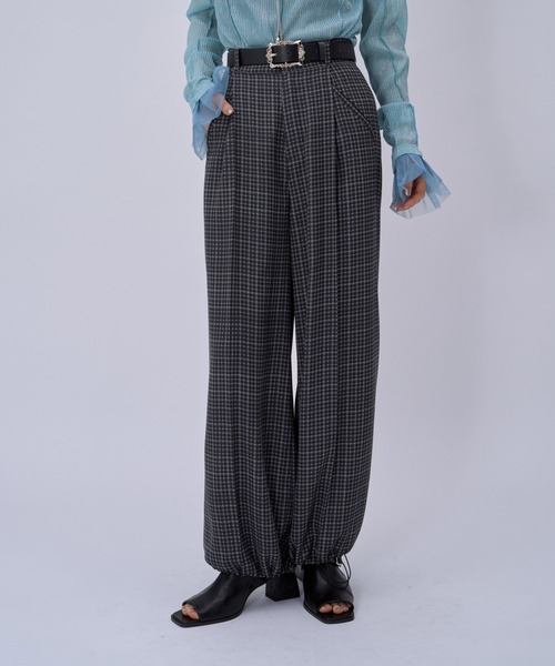 HARE（ハレ）の「2WAYトロミワイドパンツ(HARE)（その他パンツ・レディース・ブラック/グリーン/チェック・FREE）」の11枚目の写真