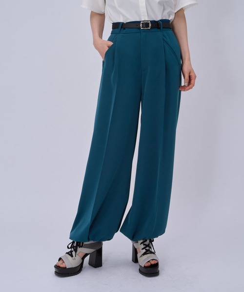 HARE（ハレ）の「2WAYトロミワイドパンツ(HARE)（その他パンツ・レディース・ブラック/グリーン/チェック・FREE）」の14枚目の写真