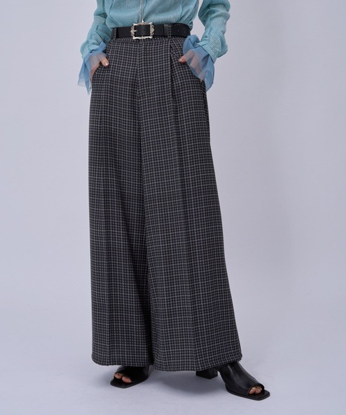 HARE（ハレ）の「2WAYトロミワイドパンツ(HARE)（その他パンツ・レディース・ブラック/グリーン/チェック・FREE）」の13枚目の写真