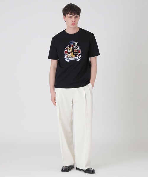 BLACK LABEL CRESTBRIDGE(ブラックレーベル・クレストブリッジ)の「【10th ANNIVERSARY】ブリティッシュエンブロイダリーTシャツ(Tシャツ/カットソー・メンズ・ブラック/オフホワイト・XL/L/M)」の8枚目の写真