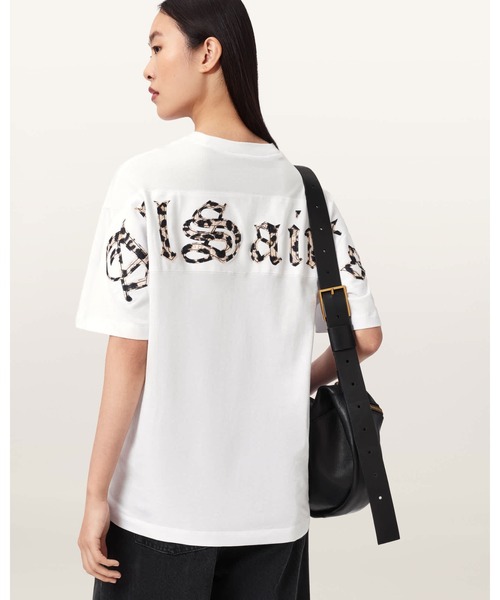 ALLSAINTS(オールセインツ)の「FUSE OVERSIZED ETTA T-SHIRT | FUSE オーバーサイズ ETTA Tシャツ(Tシャツ/カットソー・レディース・ホワイト・M/XS/S)」の1枚目の写真
