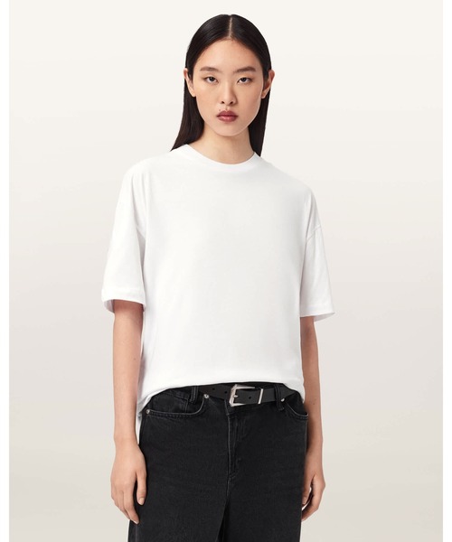 ALLSAINTS(オールセインツ)の「FUSE OVERSIZED ETTA T-SHIRT | FUSE オーバーサイズ ETTA Tシャツ(Tシャツ/カットソー・レディース・ホワイト・M/XS/S)」の8枚目の写真