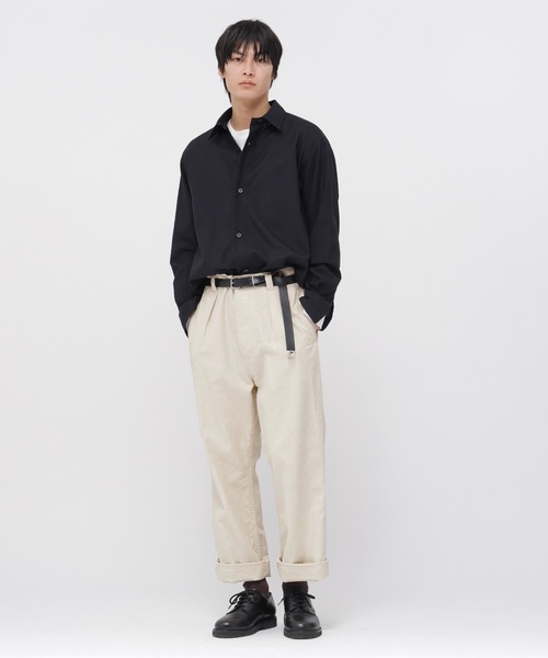 MHL.(エムエイチエル)の「BELGIAN LINEN COTTON PLAINWEAV(その他パンツ・メンズ・カーキ/ナチュラル・LARGE/SMALL/MEDIUM)」の1枚目の写真