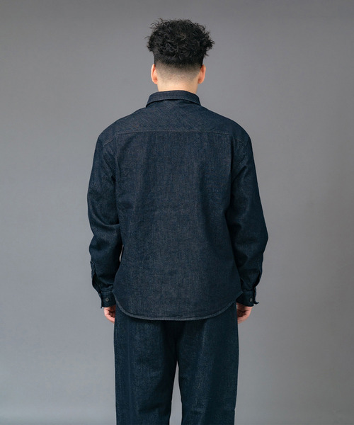 EXAMPLE(エグザンプル)の「EXAMPLE EX PATCH DENIM L/S SHIRTS(シャツ/ブラウス・メンズ・ブルー/インディゴブルー・XL/L/M)」の5枚目の写真
