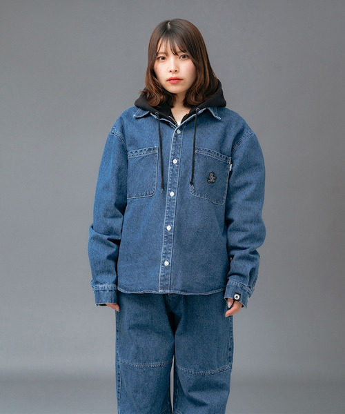 EXAMPLE(エグザンプル)の「EXAMPLE EX PATCH DENIM L/S SHIRTS(シャツ/ブラウス・メンズ・ブルー/インディゴブルー・XL/L/M)」の6枚目の写真