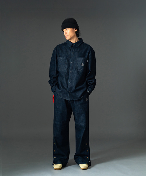 EXAMPLE(エグザンプル)の「EXAMPLE EX PATCH DENIM L/S SHIRTS(シャツ/ブラウス・メンズ・ブルー/インディゴブルー・XL/L/M)」の10枚目の写真