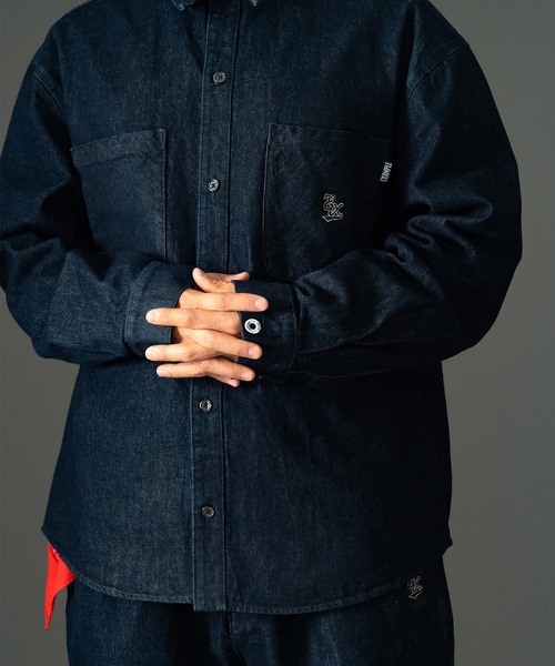 EXAMPLE(エグザンプル)の「EXAMPLE EX PATCH DENIM L/S SHIRTS(シャツ/ブラウス・メンズ・ブルー/インディゴブルー・XL/L/M)」の12枚目の写真