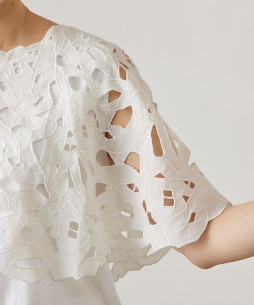 BEARDSLEY(ビアズリー)の「カットワークボレロ(シャツ/ブラウス・レディース・ブラック/ホワイト・FREE)」の12枚目の写真