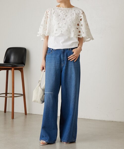 BEARDSLEY(ビアズリー)の「カットワークボレロ(シャツ/ブラウス・レディース・ブラック/ホワイト・FREE)」の13枚目の写真