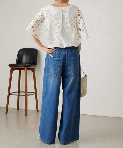 BEARDSLEY(ビアズリー)の「カットワークボレロ(シャツ/ブラウス・レディース・ブラック/ホワイト・FREE)」の15枚目の写真