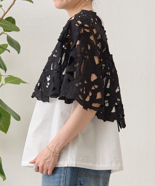 BEARDSLEY(ビアズリー)の「カットワークボレロ(シャツ/ブラウス・レディース・ブラック/ホワイト・FREE)」の17枚目の写真