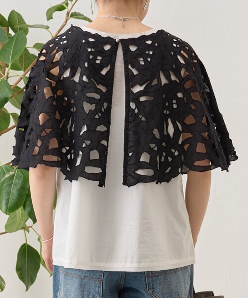 BEARDSLEY(ビアズリー)の「カットワークボレロ(シャツ/ブラウス・レディース・ブラック/ホワイト・FREE)」の18枚目の写真