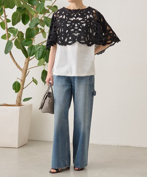 BEARDSLEY(ビアズリー)の「カットワークボレロ(シャツ/ブラウス・レディース・ブラック/ホワイト・FREE)」の19枚目の写真